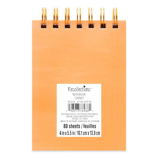 4" x 5.5" Top Spiral Lined List Notebook by Recollections